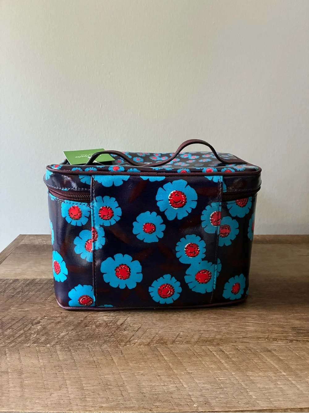 Kate Spade Natalie Cosmetic Case & Pouch Two Piece Set, Peacock Tangier Floral